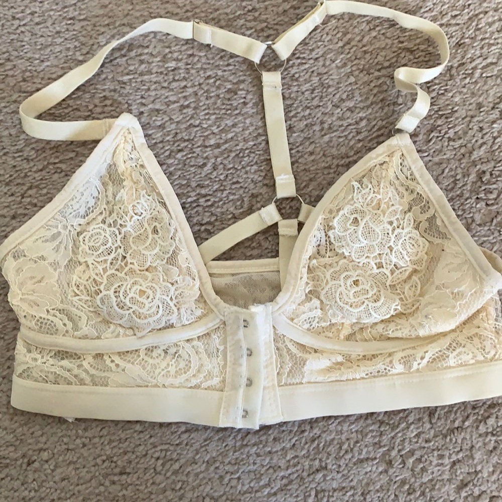 Cream Lace Bralette Forever 21
